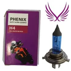 Lâmpada Super Branca Farol Moto H4 8500k 35w - Tom Azulado Efeito Xênon - Honda Cg Fan Titan 150 125 Xre Strada Cb300 Twister