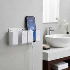 Suporte Celular de Parede Fixação Adesivo sem Furos Organizador Prático Carregar Celular Controle
