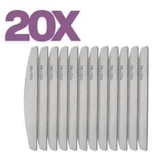 Kit 20 Lixas de Unha Bumerangue Lavável Boomerang Banana Alongamento Gel Acrigel Fibra