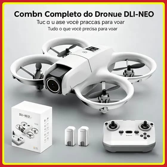 DLI Mini Drone HD Profissional WIFI Dual Cmaera Altitude RC Quadcopter Brinquedos 2 Baterias