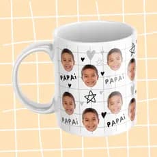 Caneca Papai - rostinhos personalizados - caneca personalizada