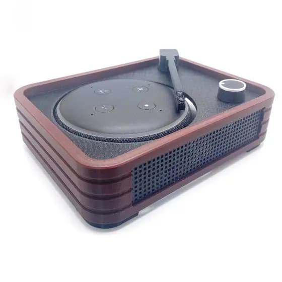Suporte Alexa Echo Dot 3 Toca-disco Vintage Retrô Decorativo