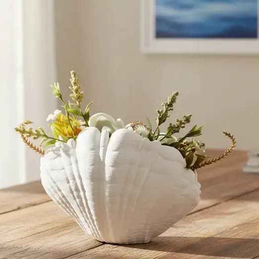 Vaso Concha para Plantas Artificiais Decorativo
