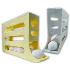 Organizador Porta Ovos De Geladeira Com 4 Andares/ Rolante Automático/ Ocupa Pouco Espaço/ Geladeira
