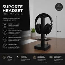 Suporte para headset minimalista