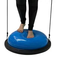 Meia Bola Bosu Pilates 58cm Com Bomba e Alças Azul Liftness Dafoca Sports