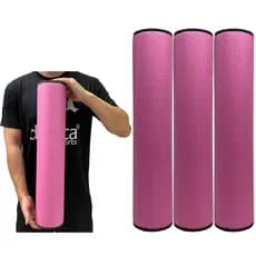Kit 3 Rolos Massagem Liberação Miofascial 60x12cm Rosa DF1066 Dafoca Sports