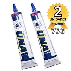 2 Colas Adesivo de contato da UNA Produto de alta Qualidade com 75g 2 unidades com Rapida Fixação