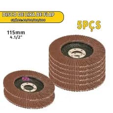 5 Discos de Lixa Flap Conjunto com 5 OU 3 unidades disco de lixa flap de 40 ate 100 graos