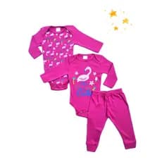 Body Bebê Inverno Longo Enxoval Saída Maternidade kit com 3 Peças  - 2500