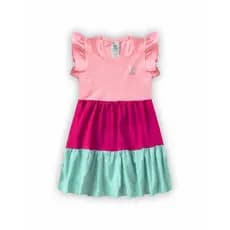 Vestido Infantil Menina 3 Marias Tricolor 1 ao 16 Rodado com Babados