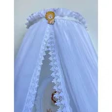 Dossel Leãozinho Safari + Mosquiteiro Voil Renda Branco