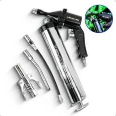Kit Engraxadeira Pneumática Manual 600gr E Bico Graxeiro Acoplador