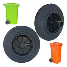 Roda  Para Lixeira Contentor  120L 240L 360L 8 polegada Reforçada Engate rapido