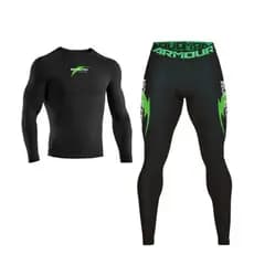 Conjunto Calça E Camisa Térmica De Compressão Segunda Pele Frio Inverno Proteção Solar UV