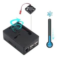 Case De Abs Com Cooler Raspberry Pi3 B B+ B Plus