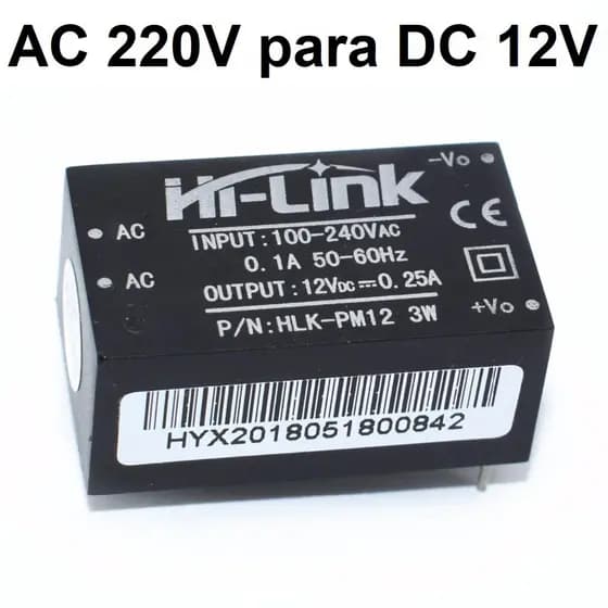 Mini Fonte 12 V Encapsulada Hi-link 100~240vac 3w