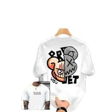 Camiseta Masculina Streetwear 100% Algodão Estampada Urso Bear Camisa Unissex Premium