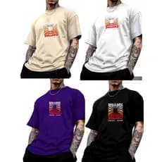 KIT 3 CAMISETAS DOLLARS ALLGODÃO PREMIUM OVERSIZE SKATE PRAIA VERÃO OFERTA PROMOÇÃO