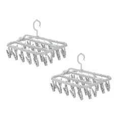 2 varais dobravel para Roupas intimas Calcinha cueca meias 26 prendedores