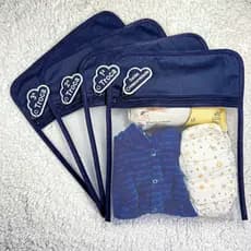 Kit Saquinhos Maternidade Tag Trocas Multiuso Saco Organizador Nécessaire Envelope Com Zíper