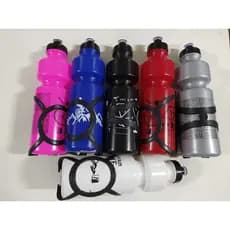 Kit Suporte Caramanhola Bicicleta + Garrafa Grande 750ml Bike Mtb Speed Spinning