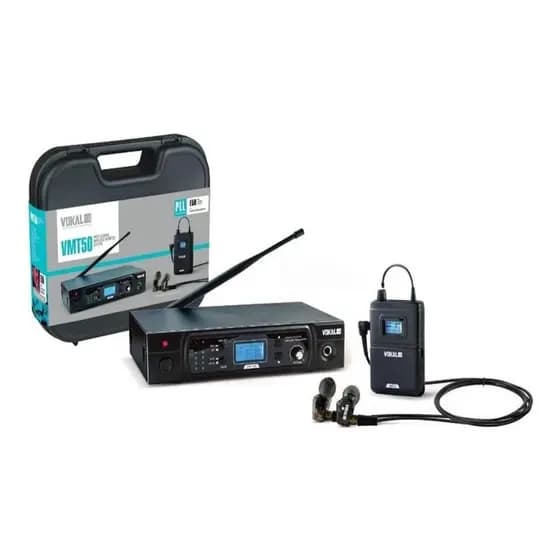 Monitor Sem Fio Vmt50 Vokal  para Retorno + Fone  In Ear E50