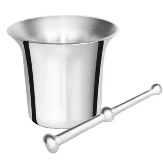 Pilão Almofariz Socado De Alho Alumínio Fundido Polido 0,3L
