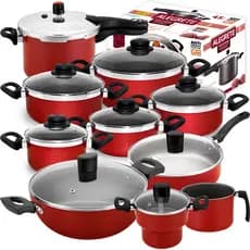Mega Jogo De Panelas Antiaderente Resistentes+ Panela De Pressão 4,5 Litros+ Panela Wok 10 Peças