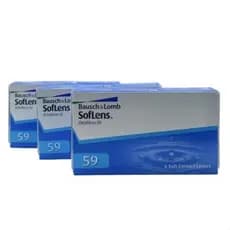 Lente De Contato Soflens 59 Com Grau Miopia Ou Hipermetropia + Solução de limpeza