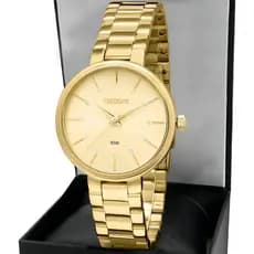 Relógio Pulso Orient Feminino Dourado Analogico FGSS0171C1KX