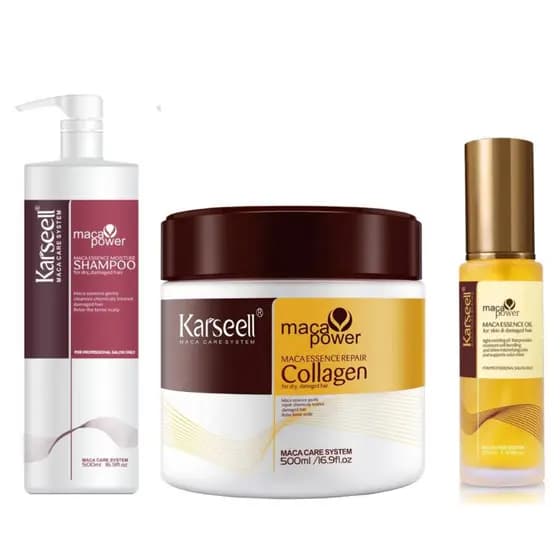 KIT 3 KARSEELL ORIGINAL SHAMPOO MASCARA E OLEO DE ALTA QUALIDADE. LANÇAMENETO