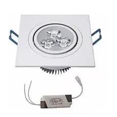 Lâmpada Led 3w Spot Quadrado Embutir Branco quente Bivolt