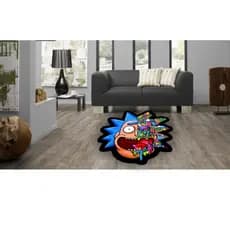 Tapete Decorativo Rick and Morty 1,12 m x 1,25 m Decoração de Animes e Games Para Sala e Quarto