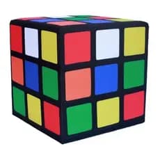 Pufe Cubo Mágico Decoração Geek Presente - Para Sala