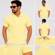 Camisa Polo  Masculina Algodão Premium Piquet Casual Uniforme