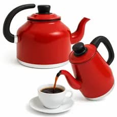 Kit Bule Café 1L + Chaleira Chá 1,2L de Alumínio Vai ao Fogo Não Desbota Fervedores Leiteiras Luxo