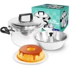 Panela Meia Pressão Faz o Pudim em 15 minutos c/ Forma de Bolo
