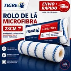 Rolo De Lã Microfibra para Pintura Anti Respingo - Tigre 23cm