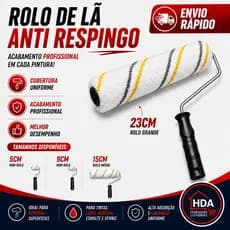 Rolo Rolinho de Lã Anti Respingo Zero Gota 5CM 9CM 15CM 23CM - Compel