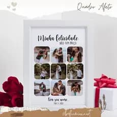 Quadro Decorativo Afeto - Quadro presente dia dos namorados | Quadro Decorativo personalizável