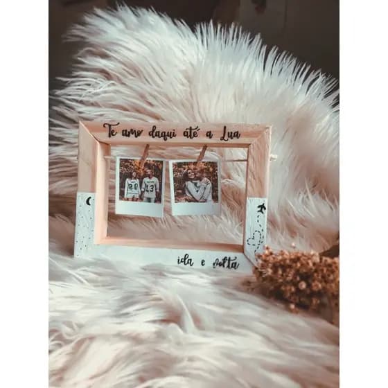 Porta retrato em Madeira Pinus | Dois Tamanhos (P: 20x15 cm e G: 25x20cm) | Porta retrato para decoração | Personalizável