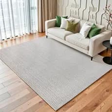 Tapete Sala Quarto 1,40m x 2,00m Antiderrapante 100% Algodão Rústico Cru Palha Decorativo Elegante
