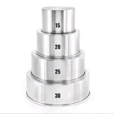 4 Formas Assadeiras Redonda 1kg, 2kg, 3kg e 4 kg Alumínio