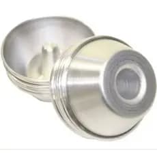 Kit 12 pcs Mini Forminha Bolo Vulcão Aluminio 5 x 3 altura
