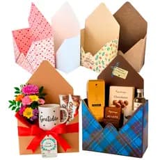 💌 Caixas Envelope para Flores, Presentes e Lembrancinhas – ✨Montagem Automática + Tag de Mimo