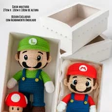 Kits Caixas "G" Para Presente Amigurumi 🎁💝 (27 x 15 x 10cm de altura)  com Visor transparente