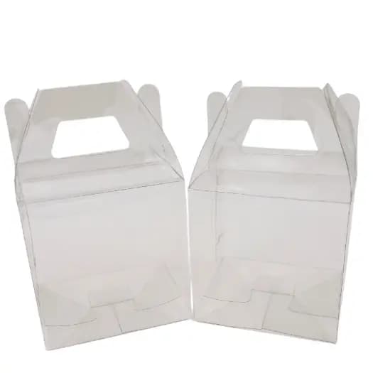 Caixa maleta PVC transparente de acetato (6x6x6 cm) Lembrancinha aniversário, aromatizador sabonete