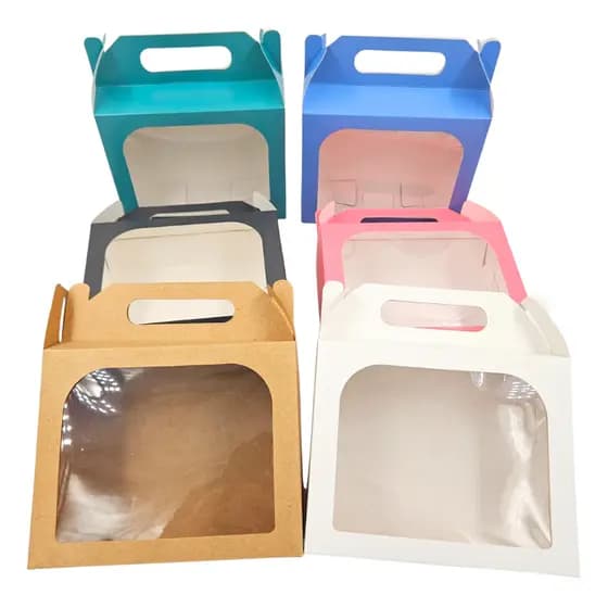 💎 Caixa Maleta com Visor Embalagem para Kit Presente 15x12x6. Lembrancinha Aniversário ou brindes