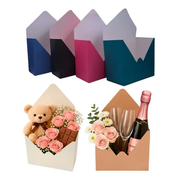 Embalagem Envelope Premium para Presentes, Lembranças, e Kits Festivos (6 cores)